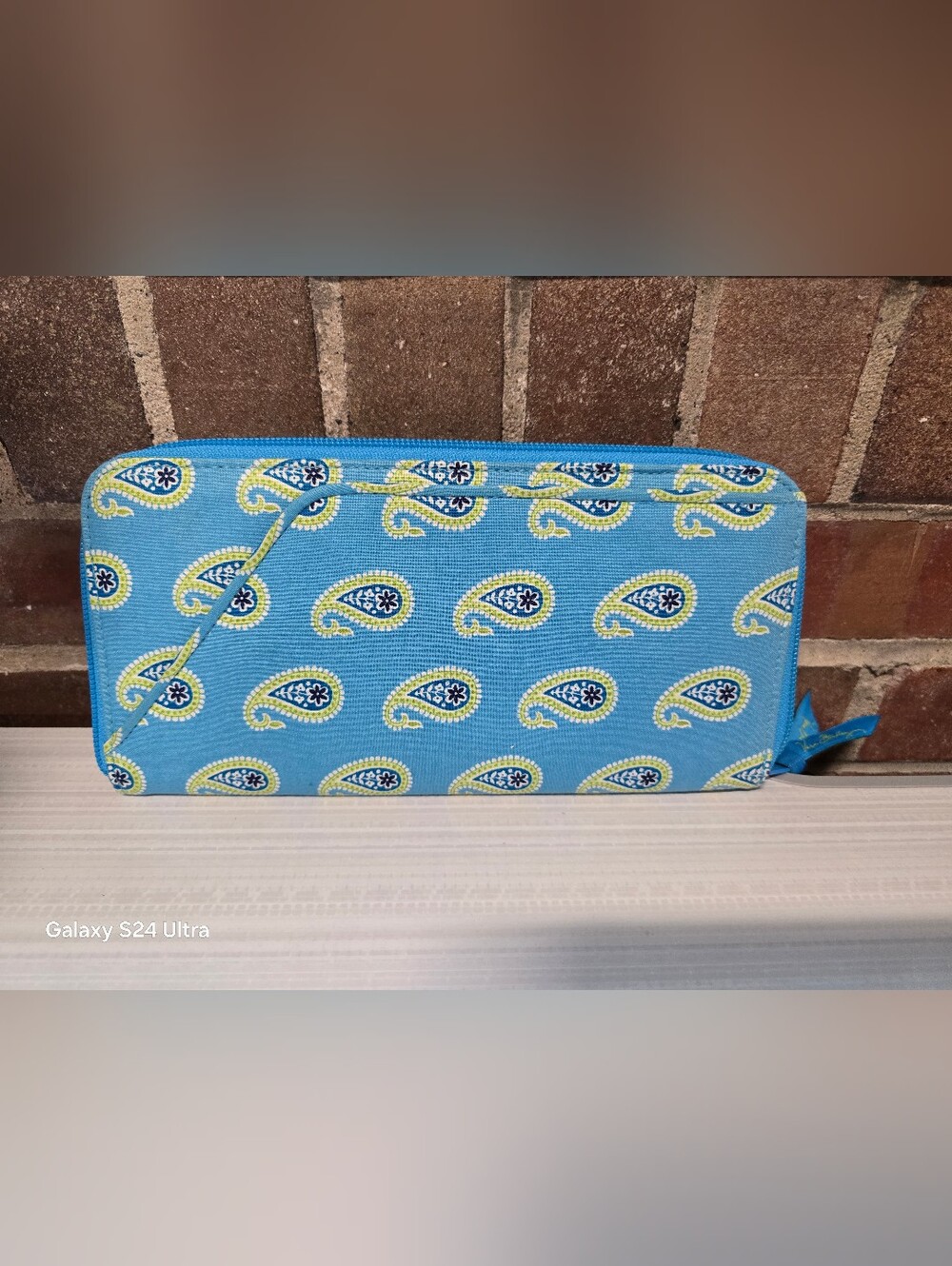 Vera Bradley BERMUDA BLUE PAISLEY Travel Organizer $42 Vintage Retired Pattern